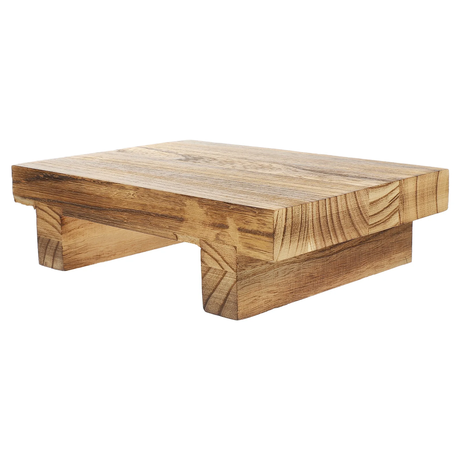 Rack de armazenamento de fezes de madeira simples, suprimentos para casa, design minimalista, organizador de mesa de escritório, estilo rústico, uso interno, pequeno banco de madeira