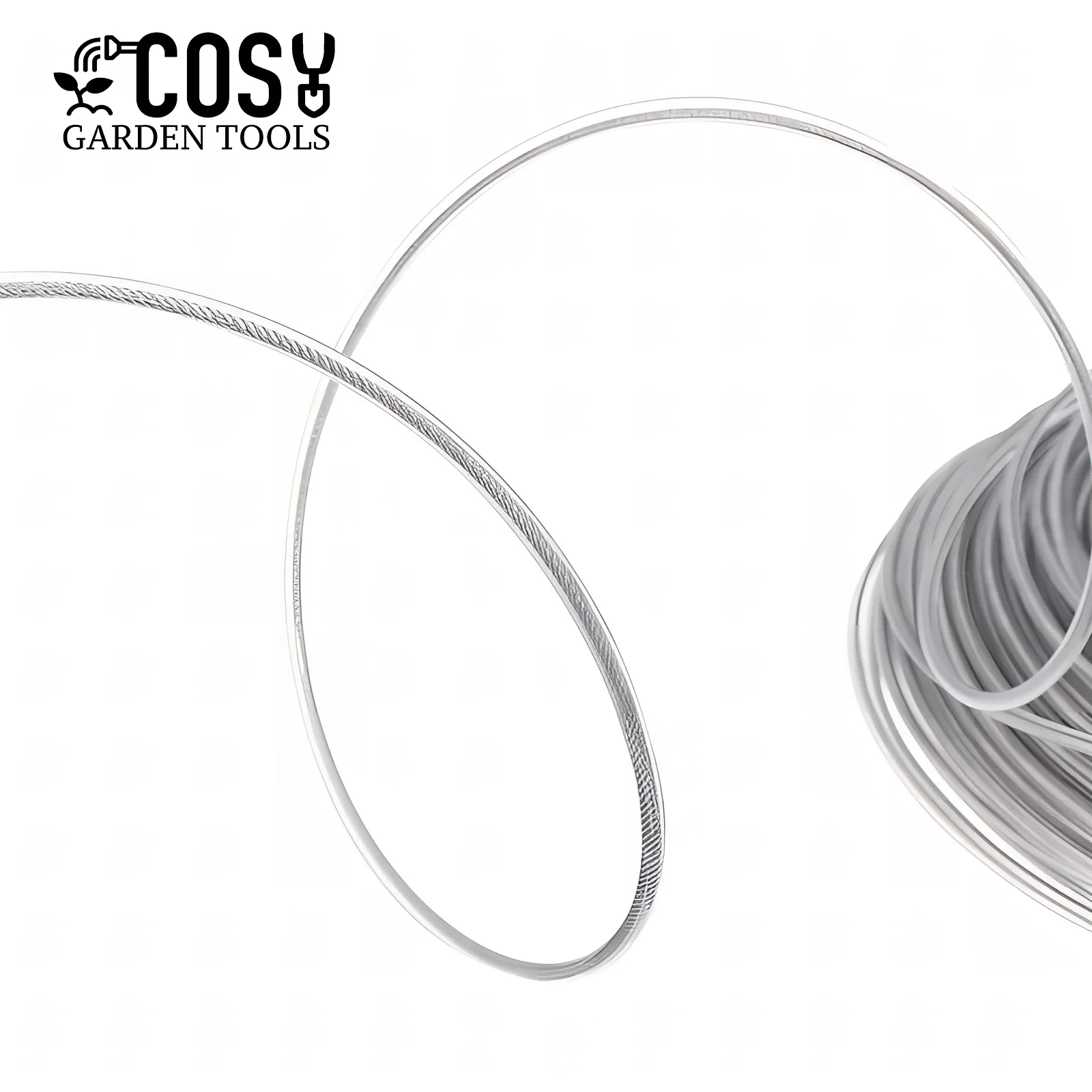 COSY 3mm Steel Wire Nylon Line Brushcutter Trimmer Rope Lawn Mower Cord Wear-resistant Sharp Replacement Garden Tool Accessory