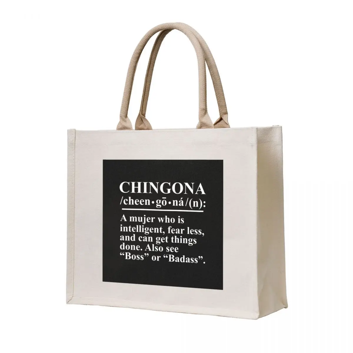

Chingona definition Tote Bag Shopping bags Canvas tote bag men Woman shopper bag