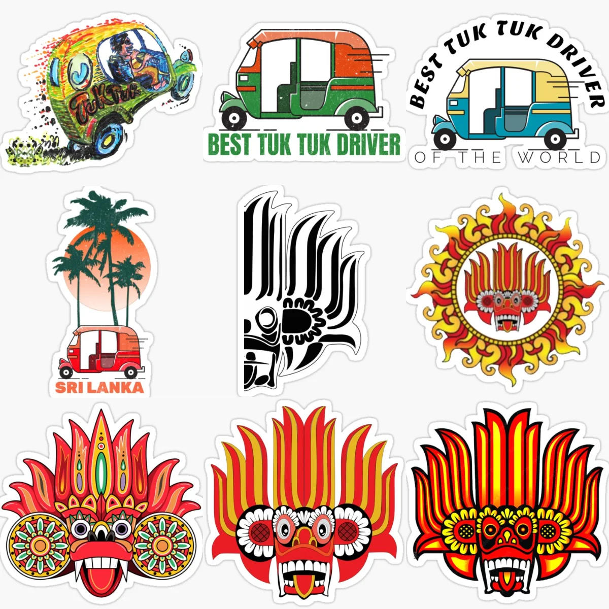 

Sri Lanka Flag Map Raksha Creative Car Stickers for Car Motorcycle Bicycle Van Window Wall Decoration Accessories