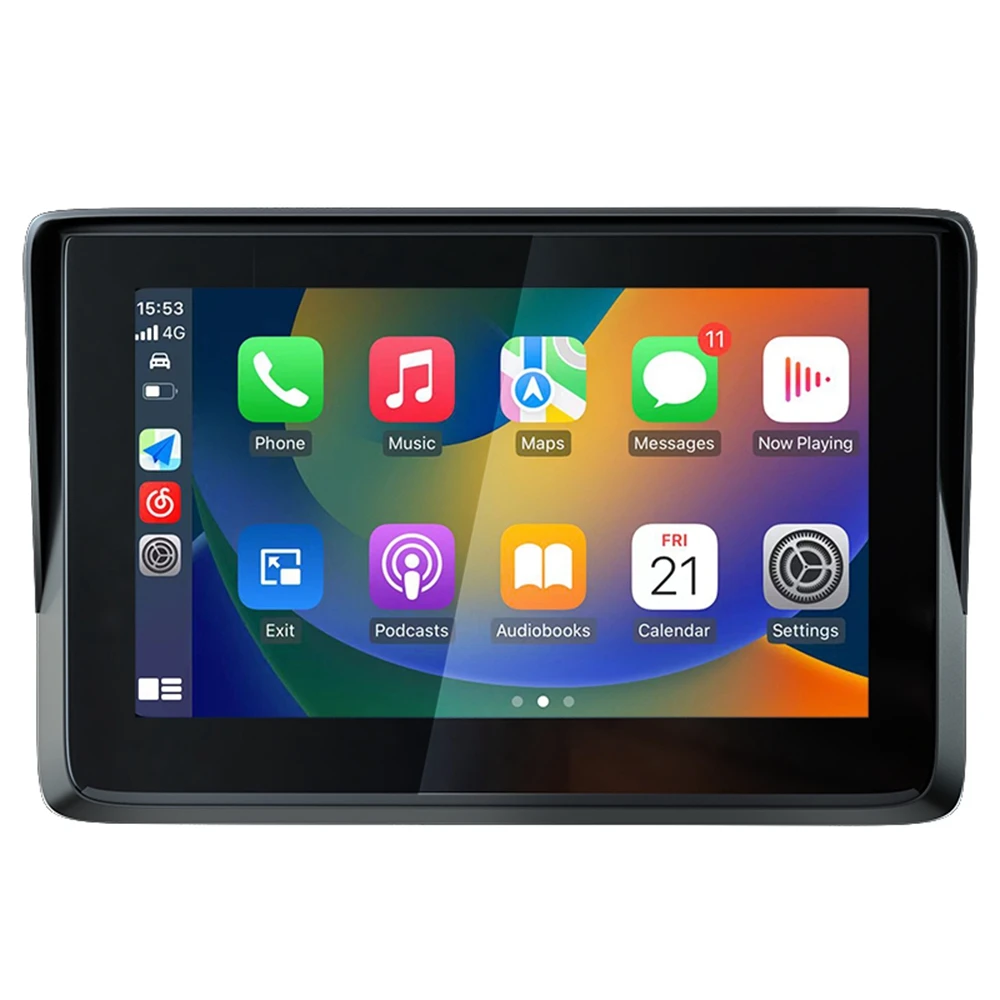 

5 Inch Navigation Device, Portable Smart Dual Bluetooth Motorcycle Navigation GPS, HD Motorcycle Wireless Carplay Monitor Screen