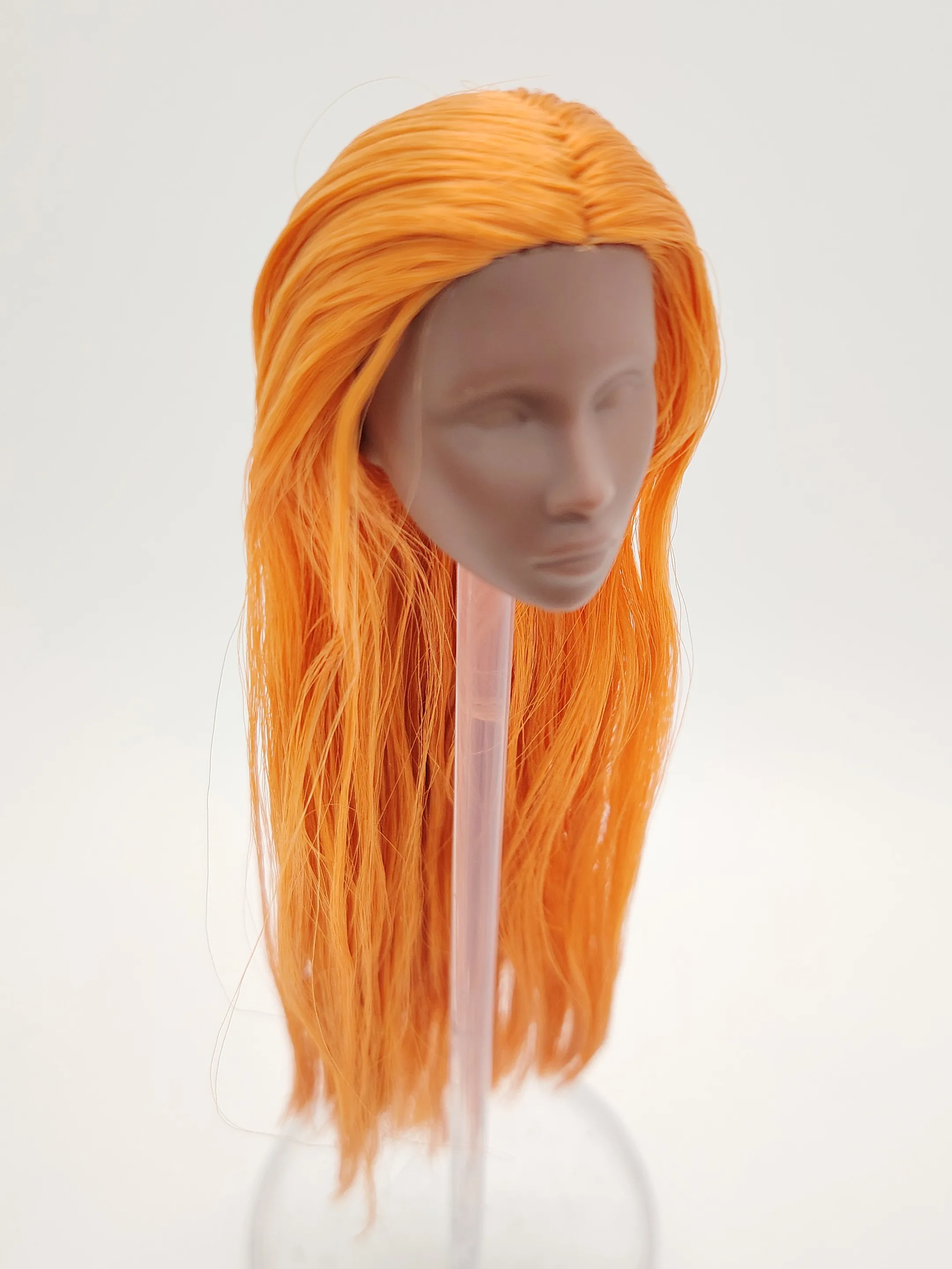 أزياء الملوك Nu.face Adele Makeda Dark A Skin Blank Face Orange Hair Reroot سلامة رأس الدمية