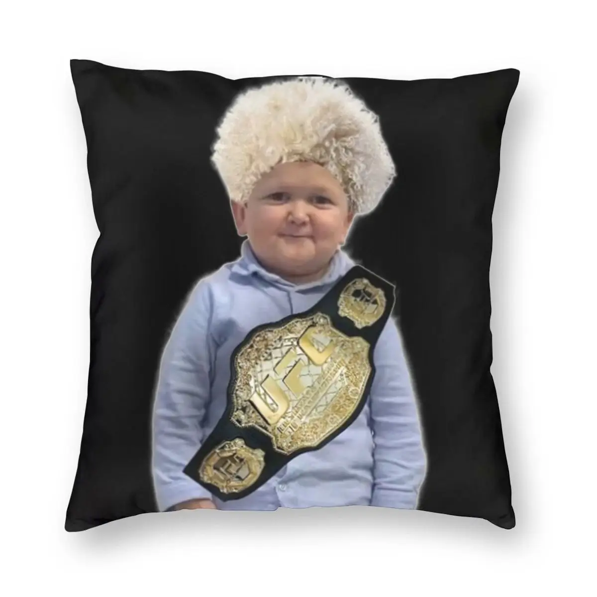 Hasbulla Christmas Magomedov Khabib Pillowcase Printing Polyester Cushion Cover Decorations Russian Dwarf Pillow Case Cover Home