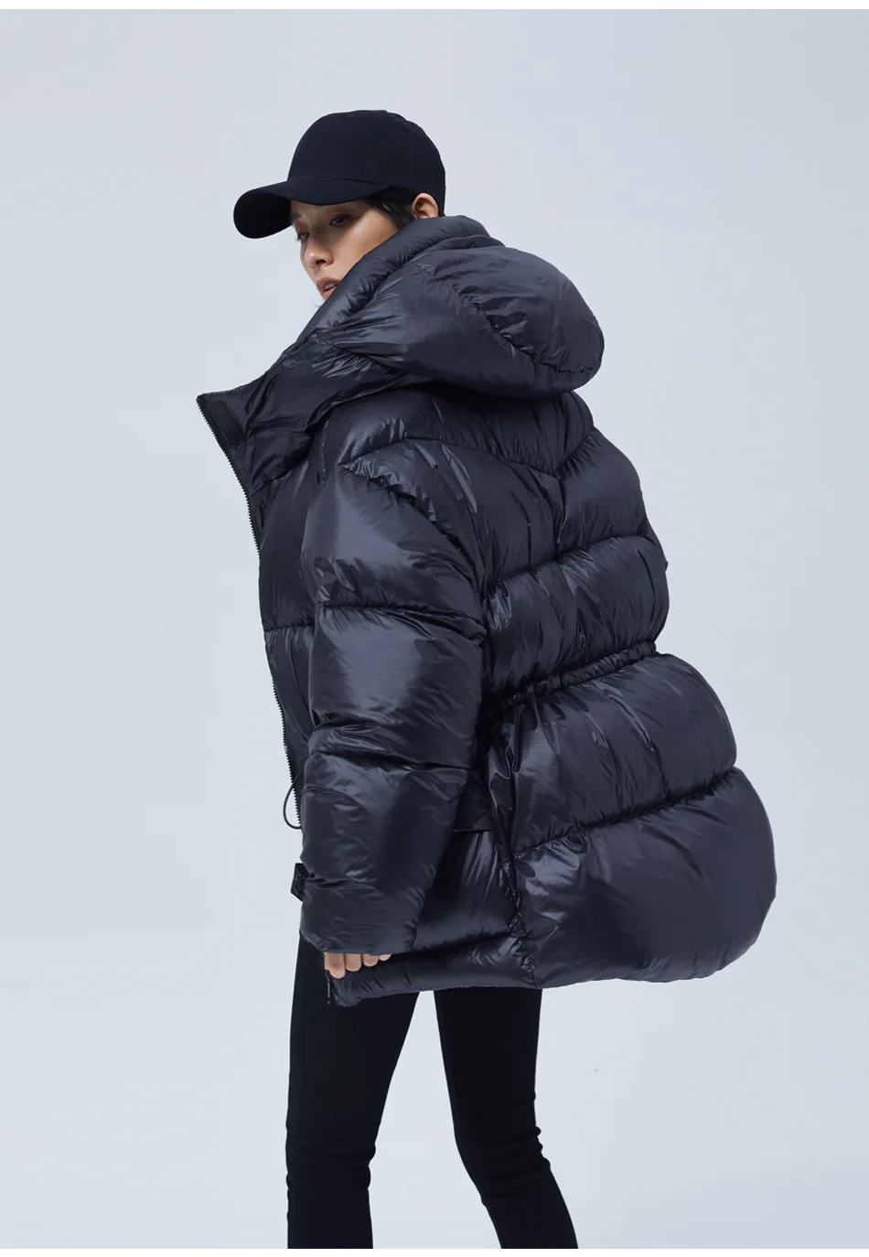 2023 Winter New Women White Duck Down Down Coat Hooded Slim Fit Short Jacket Warm Girls Snow Wear Overcoat Korean Women Parka