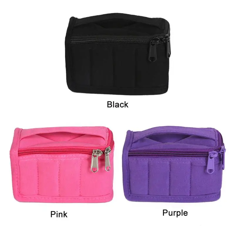 8 Grid Aroma Essential Oil Storage Case Travel Portable Carrying Holder Bag Floral Style Essential Oil Bottle Storage Bags