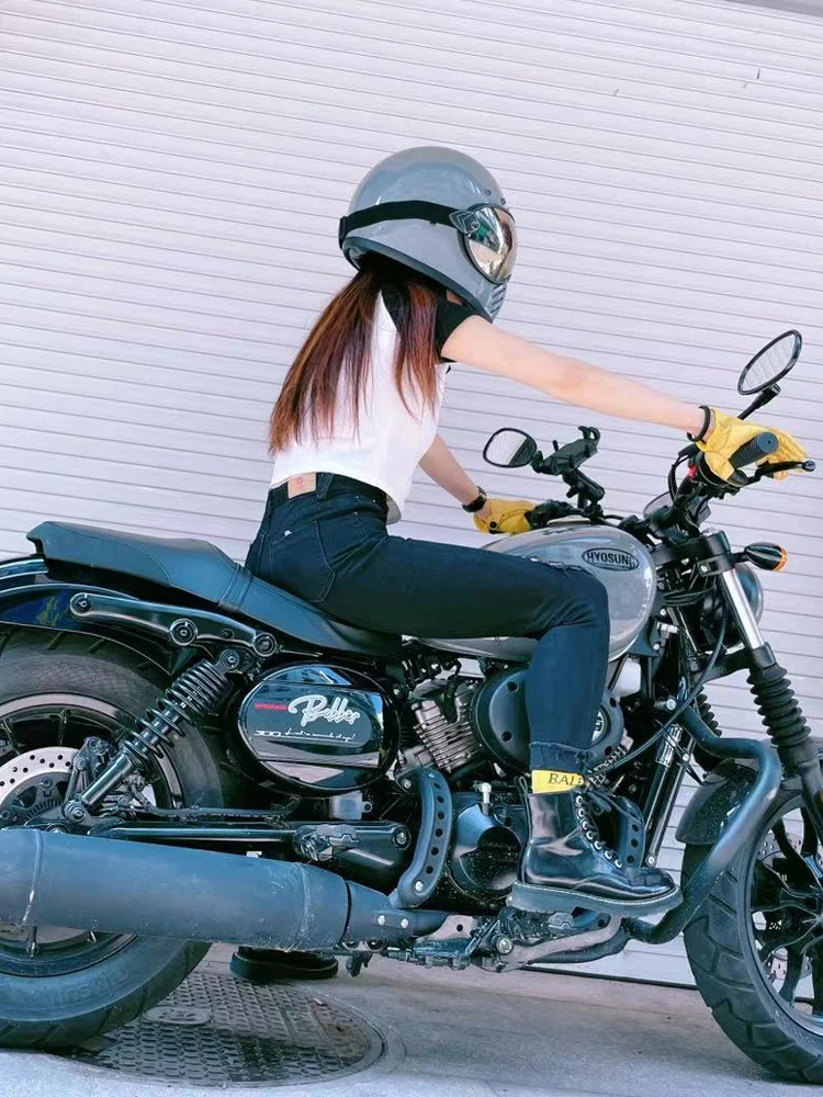 Casco de motocicleta Vintage de cara completa con carcasa de fibra de vidrio, casco de escorpión aprobado por puntos todoterreno, estilo Chopper Bobber, Cascos Para Moto
