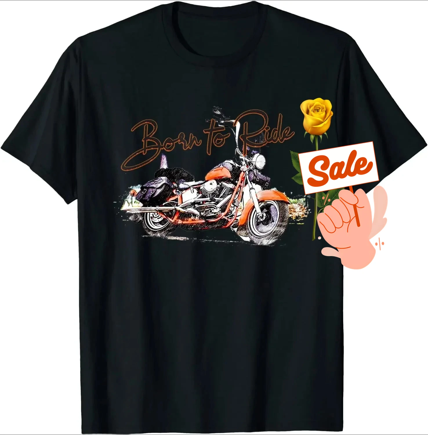 Born To Ride. Respect The Moto Bikers Chopper Motorcycle T-Shirt 100% Cotton O-Neck Short Sleeve Summer Casual Mens T-shirt