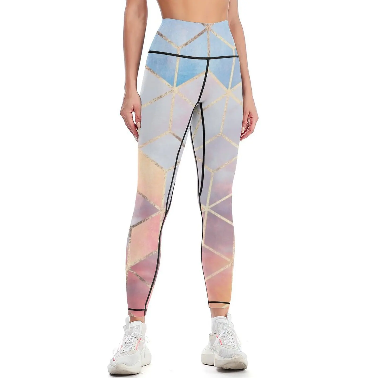 

Magic Sky Cubes Leggings sporty woman push up joggers for Clothing fitness Womens Leggings