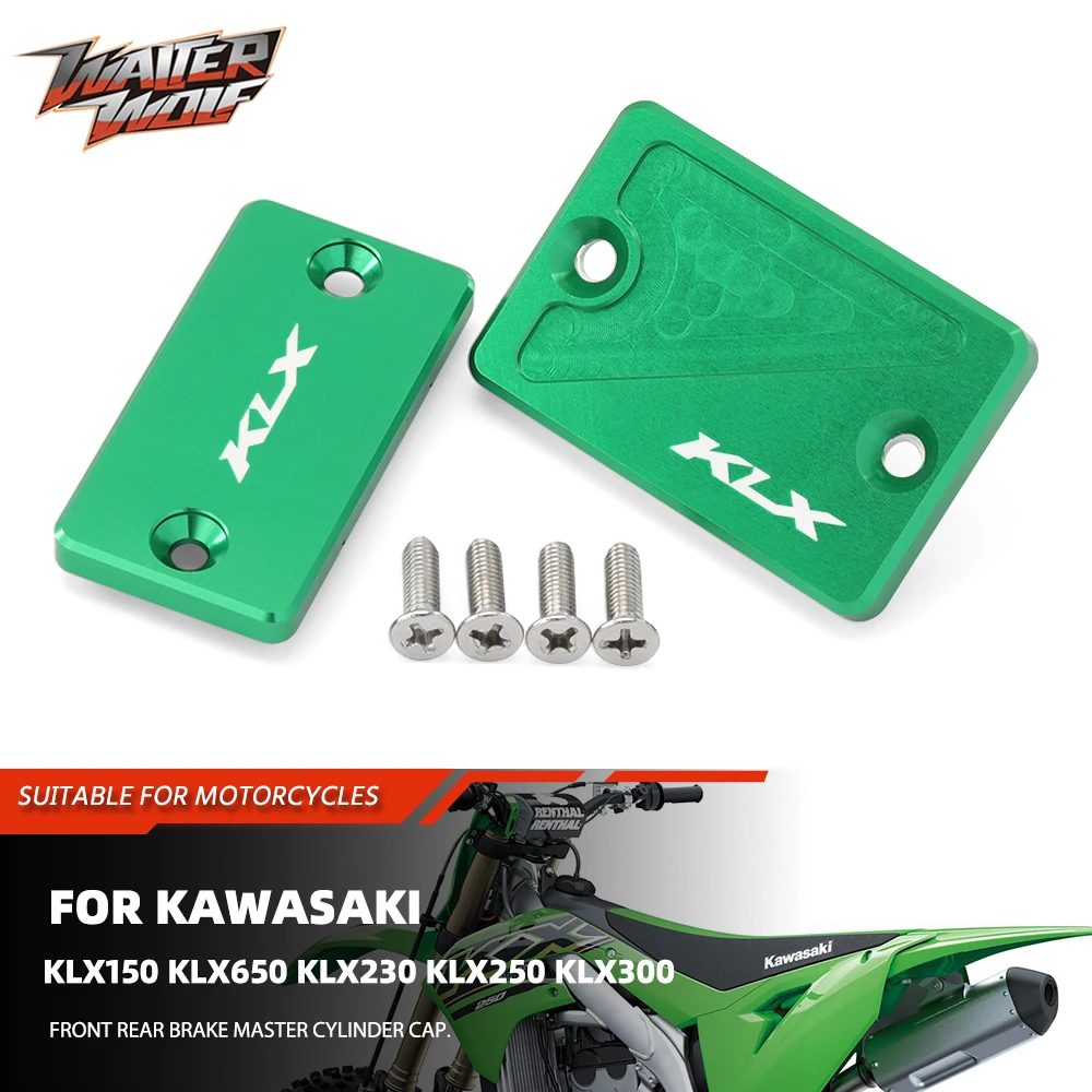 2024 For Kawasaki KLX150 KLX650 KLX230 S SE SM KLX250 S SF KLX300SM Front Rear Brake Fluid Reservoir Cover Master Cylinder Cap