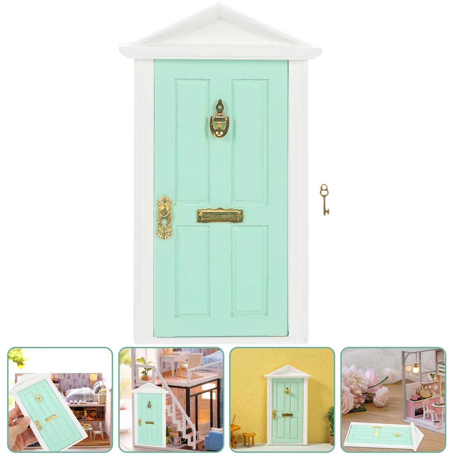 

Home Stuff Tooth Fairy Mini Wooden Doors and Windows Decor Dolly House Ornament Toy Adorn