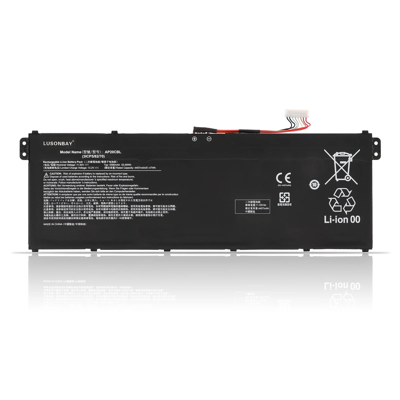 LUSONBAY AP20CBL Laptop Battery For Acer Aspire 5 A515-46-R14K TravelMate Spin B3 TMB311RNA-32 Swift 3 SF314-43 SF314-43-R8H2