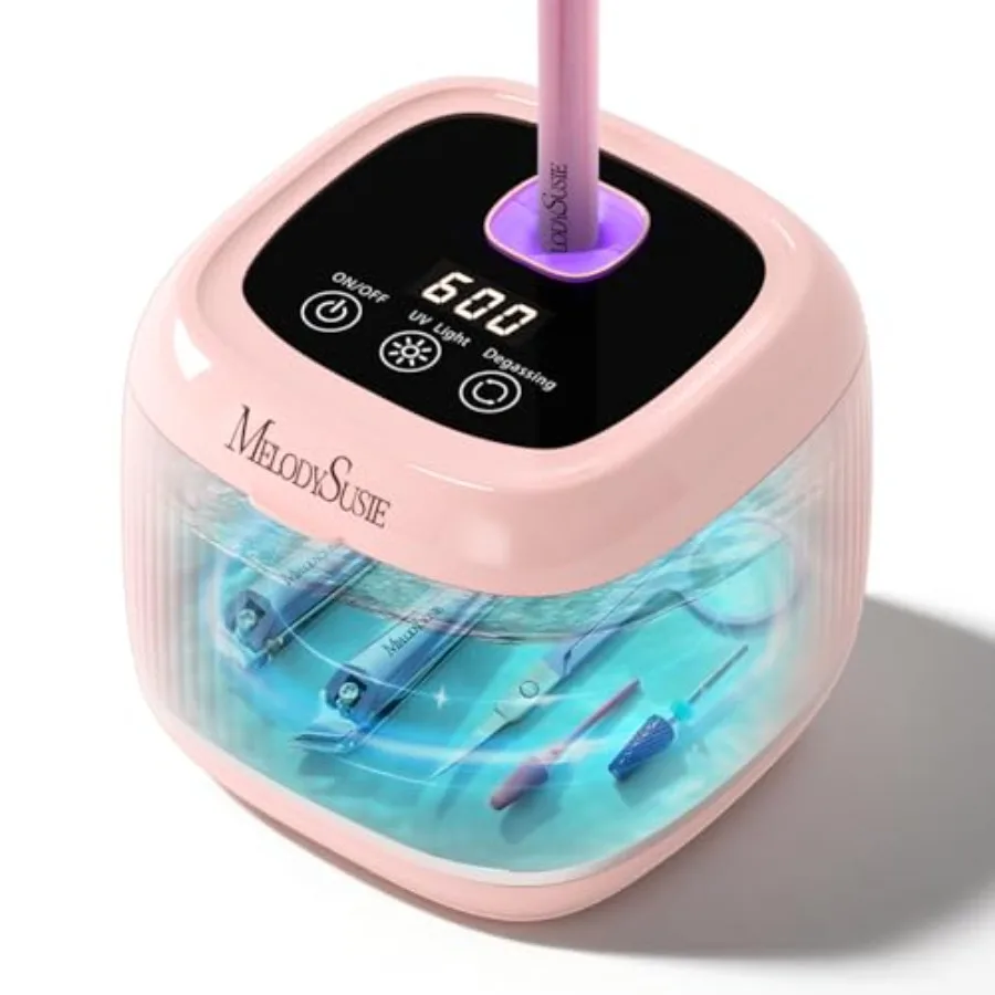 

2 in 1 Nail Tool Cleaning Machine 3 Timers Mode for Nail Drill Bits Nail Art Brush Nail Clipper Jewelry Cleaning Salon and Home