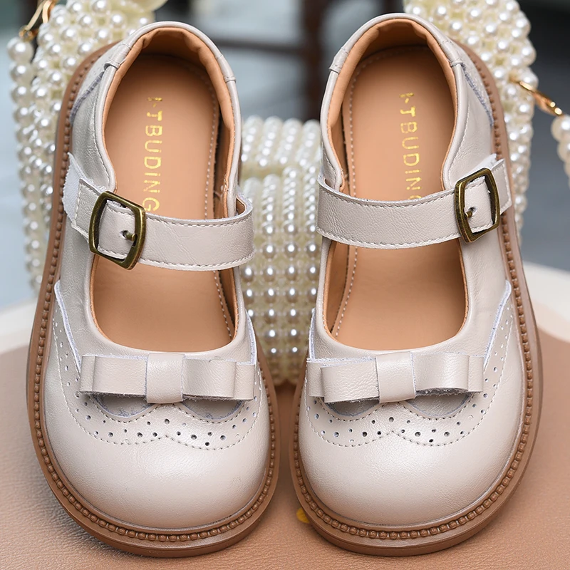 

Girls' leather shoes, children's princess shoes, British style black soft sole single shoes, stylish and versatile children's sh