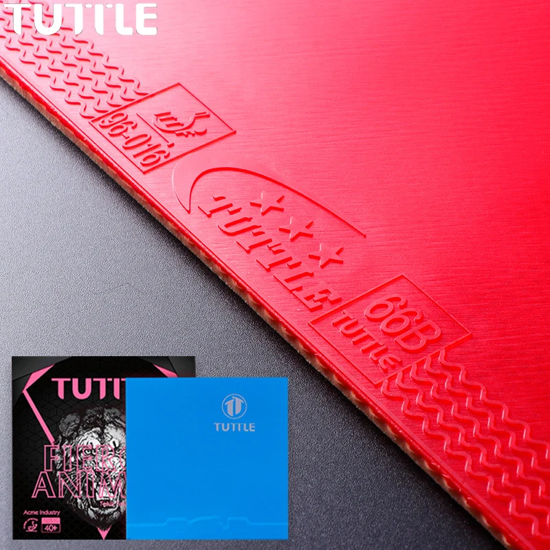 TUTTLE 66B Brushed Sleeve Table Tennis Rubber Sheet Unique Internal Energy Microadhesive Ping Pong Coasting Rubber with Sponge