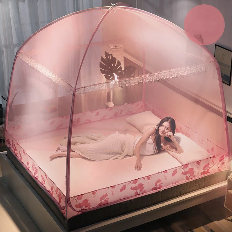 Anti-Mosquito Cloth Adults Mosquito Net Portable Travel Mongolian Yurt Mosquito Net Quality Bed Netting Tent Foldable Canopy
