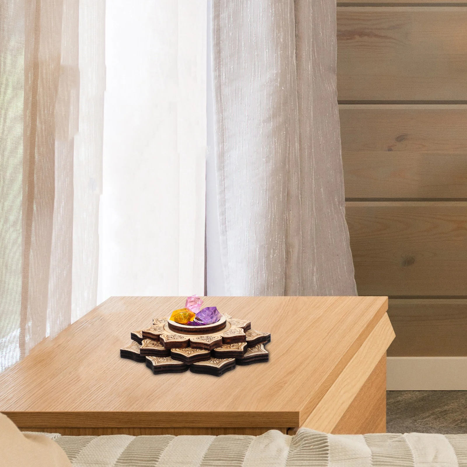 

Vintage Style Wooden Crystal Ball Stand Holder Support Base Decorative Ornament For Home Office Desktop Crafts Adornment Sphere