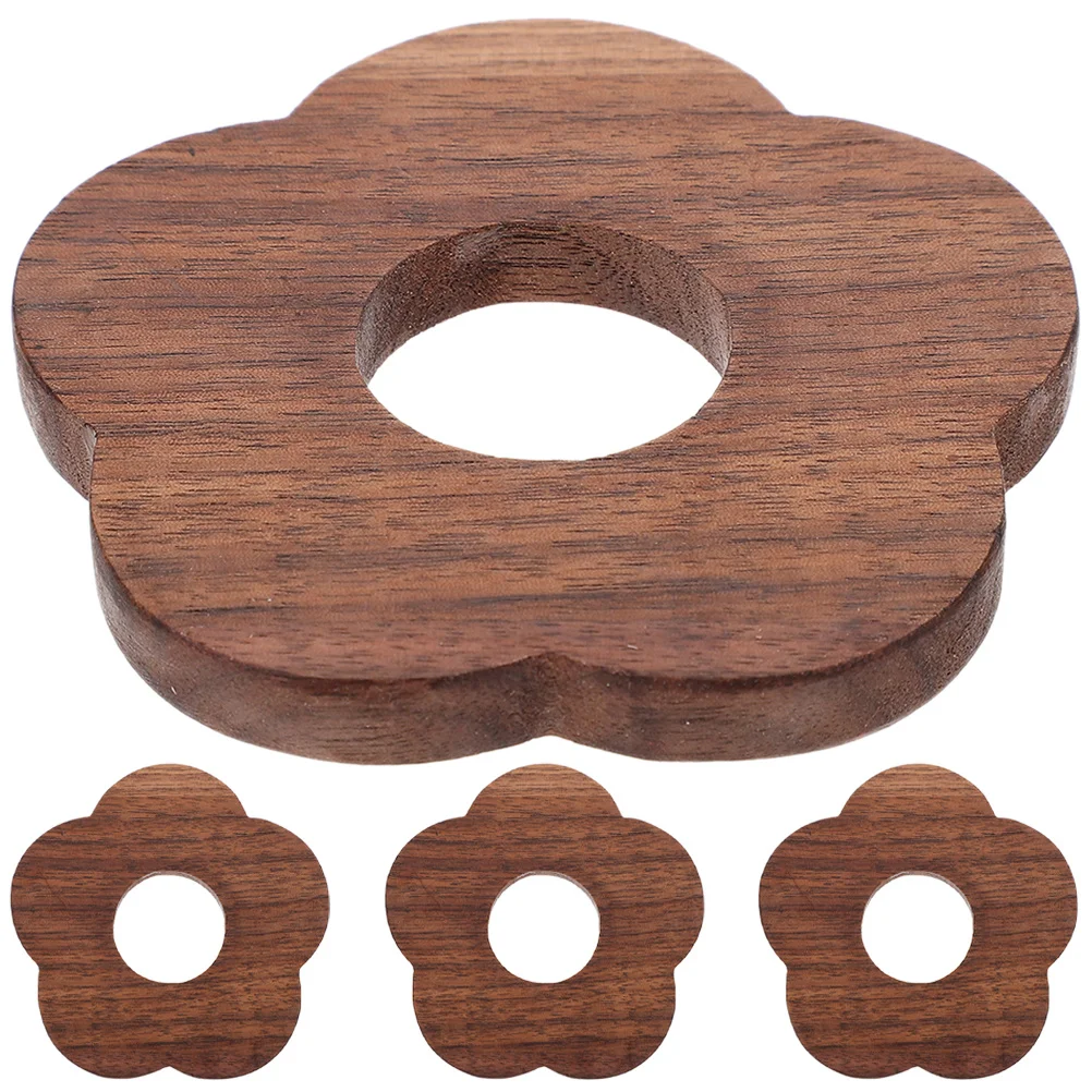 

4Pcs Acacia Wood Coaster Set Natural Round Cup Pad Heat Resistant Table Protector for Home Kitchen Coffee Bar Decor Drink