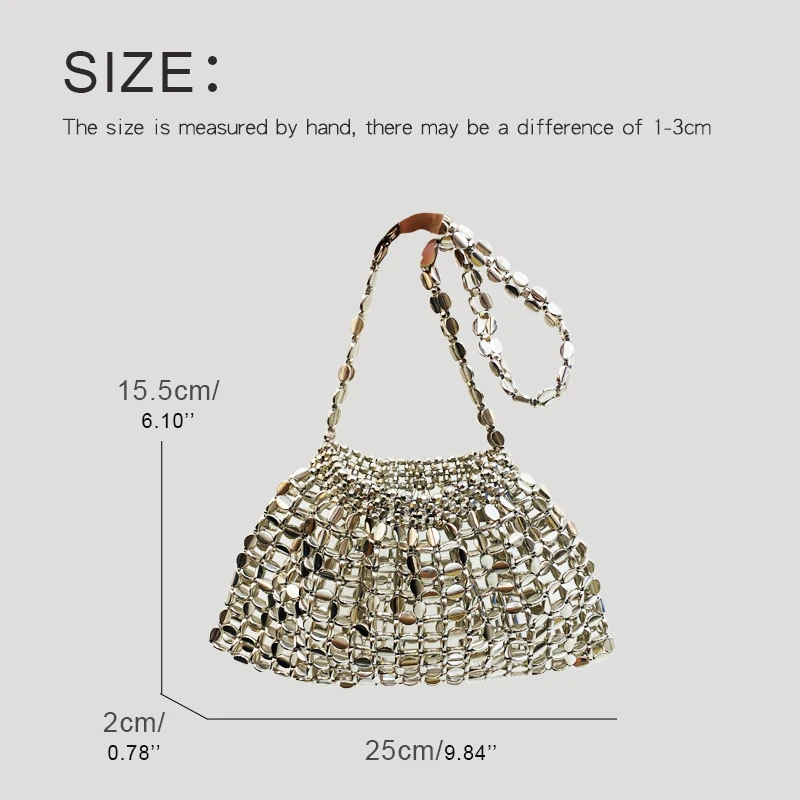 Lady Evening Bags For Women Luxury Designer Handbags And Purses 2023 New In PVC Cross Weave Shiny Hollow Out Small Shoulder Bag