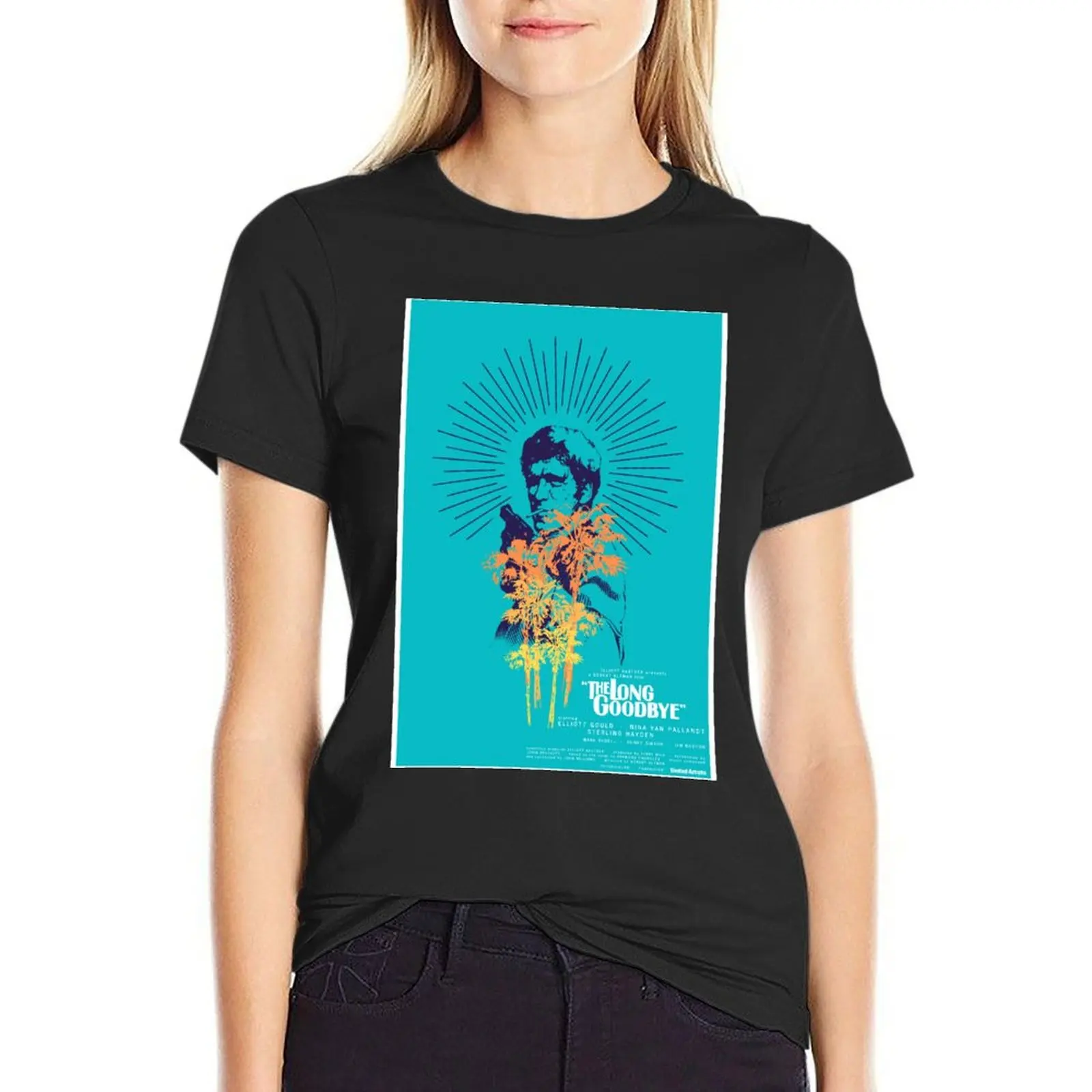 

The Long Goodbye (1973) - Movie poster design T-Shirt kawaii clothes blanks plus size tops Woman fashion