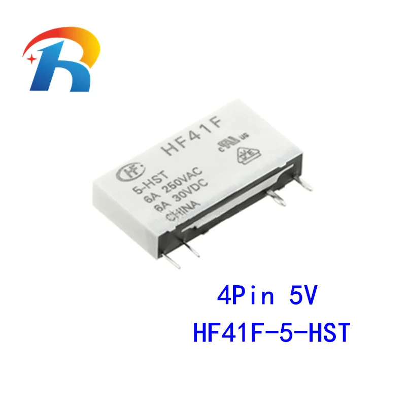 5Pcs Power Relays HF41F 5 12 24V HS ZS HF41F-5-ZS HF41F-12-ZS  HF41F-24-ZS HF41F-12-HS HF41F-24-HS Subminiature Industrial Relay