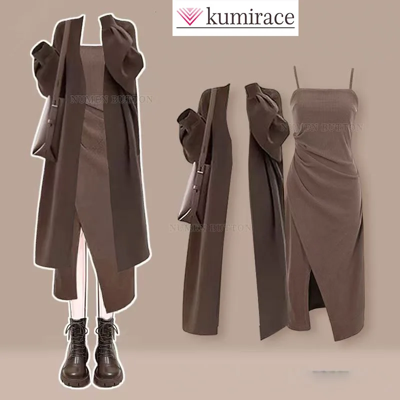 

Large Size Autumn Western-style Suit for Women, Contrasting Color and Slimming Jacket, Paired with Pleated Princess Pure Desire