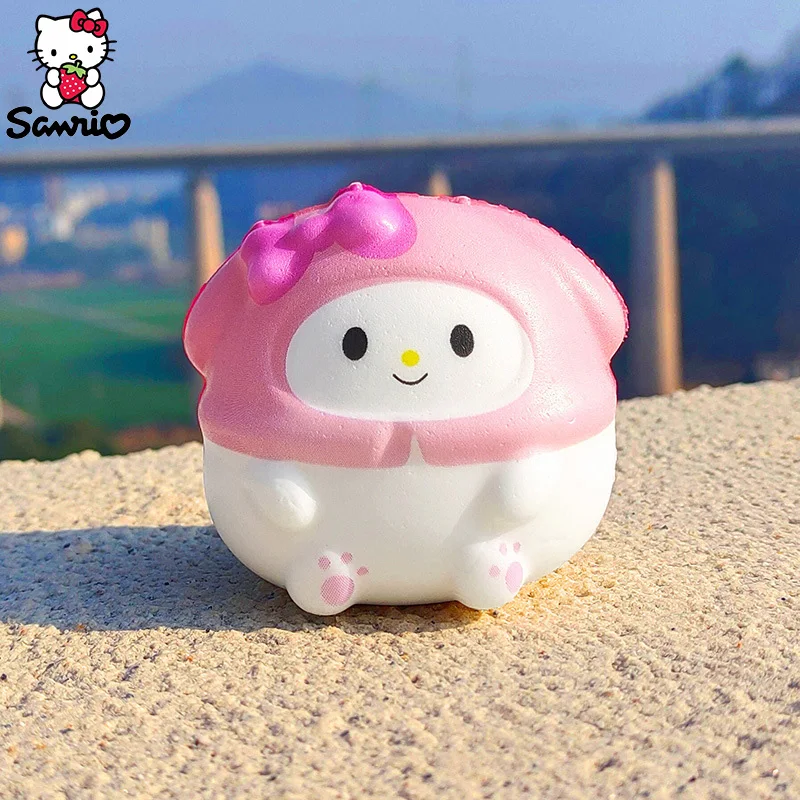 Anime Sanrio Kuromi Cinnamoroll My Melody Decompression Stress Relief Squishy Hello Kitty Children Hand Pinch Toy Healing Gift