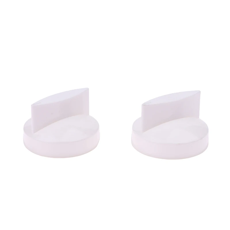 2Pcs Universal White Microwave Oven Plastic Spool Rotary Knob Hole D-shaped Timer Control Switch Handle Long Handle Spare Parts