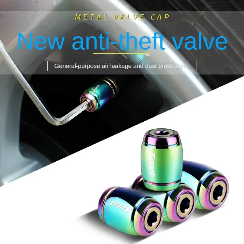 Creative New Anti Theft Tire Valve Cap Covered with Dust Cap Wheel Trim Tire Sports Auto Accessories for All Models