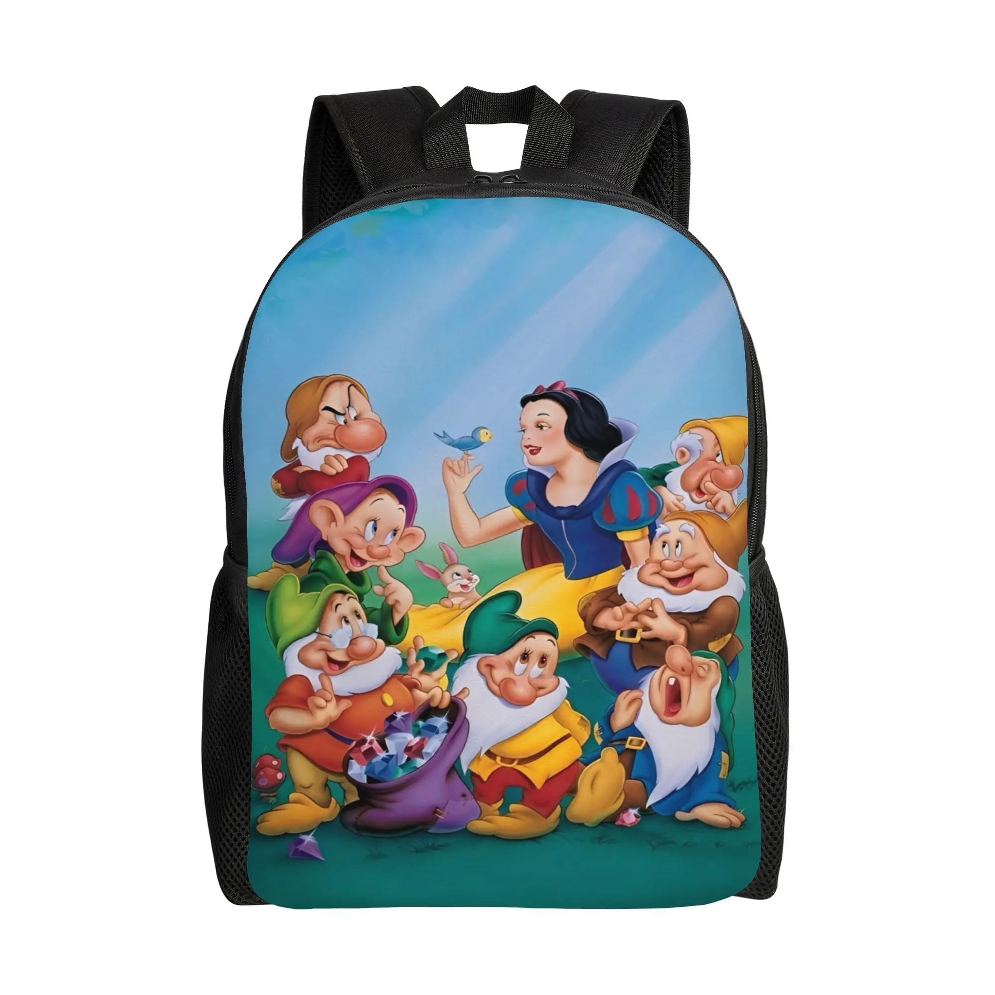 

Рюкзак с принтом «Белоснежка и семь гномов» для подростков, полиэстеровые красивые школьные сумки, дизайнерский дорожный рюкзак