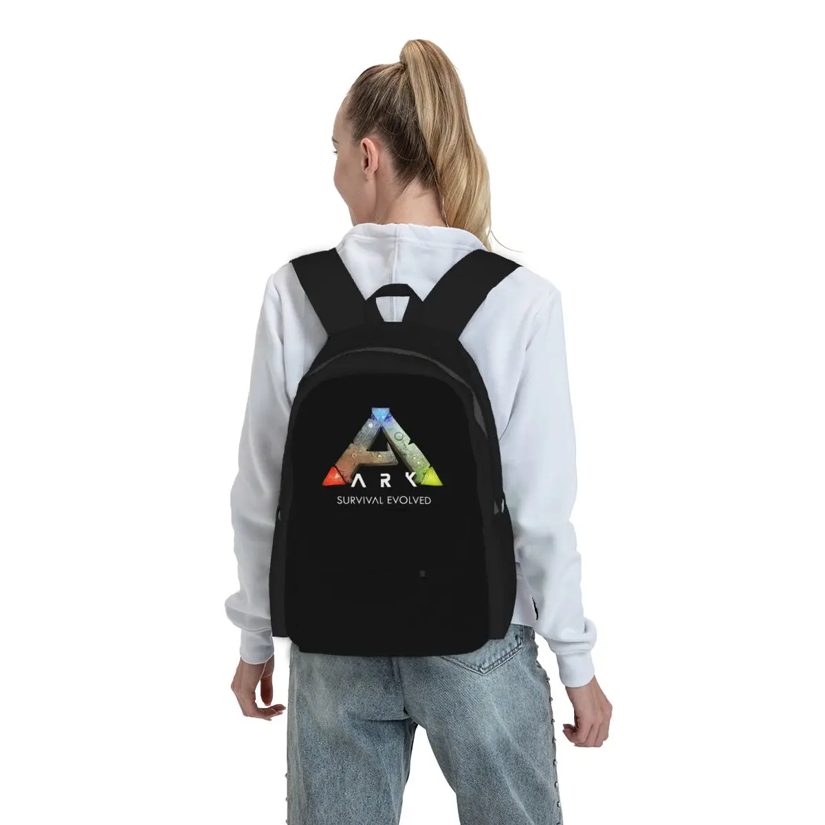 Sac à dos noir Ark Survival Evolved pour garçons et filles, sac d'école pour enfants, sacs à bandoulière pour ordinateur pour hommes et femmes