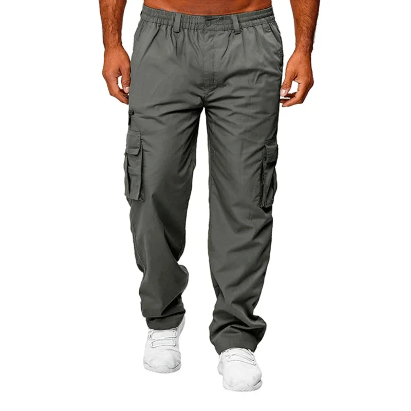 

Men's Loose Straight Leg Fashionable and Casual Multi Pocket Loose Oversized Straight Leg Workwear Pants Outdoor Pants