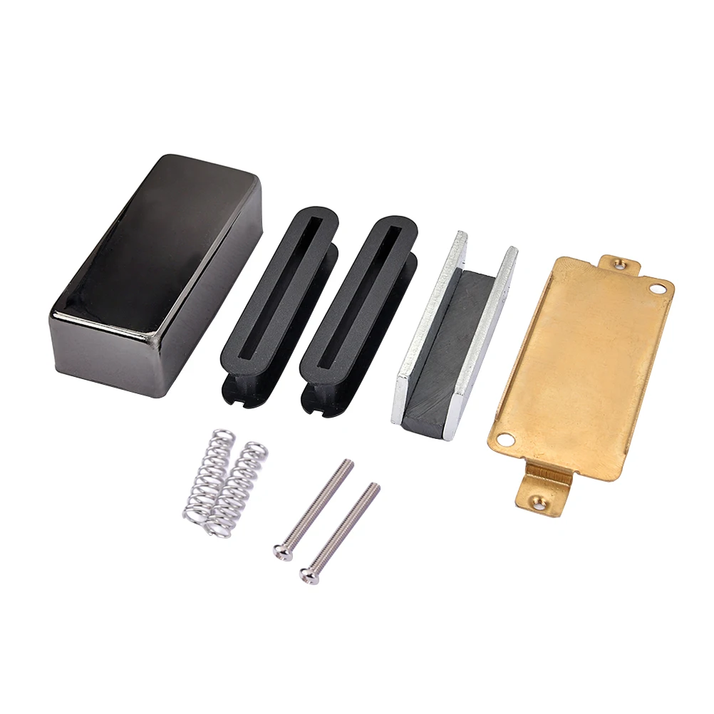 

Closed Humbucker Pickup Cover Baseplate Slug Bobbins Magnet Double Coil Kit For Style Electric Guitar Replacement Parts