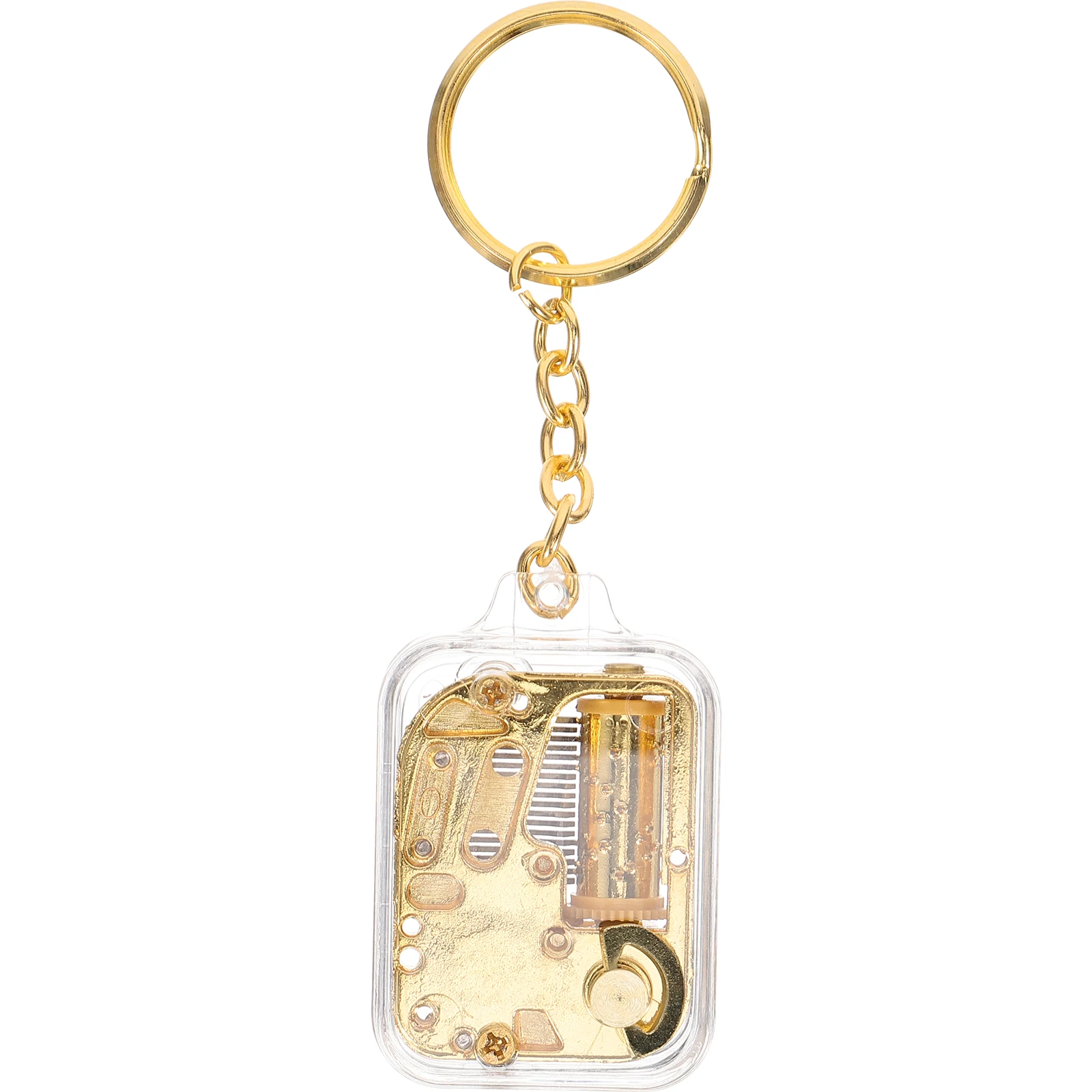 

Music Box Keychain Gift For Women s Golden Car Key Ring Adorable Lightweight Musical Charm Pendant Rotating Melody