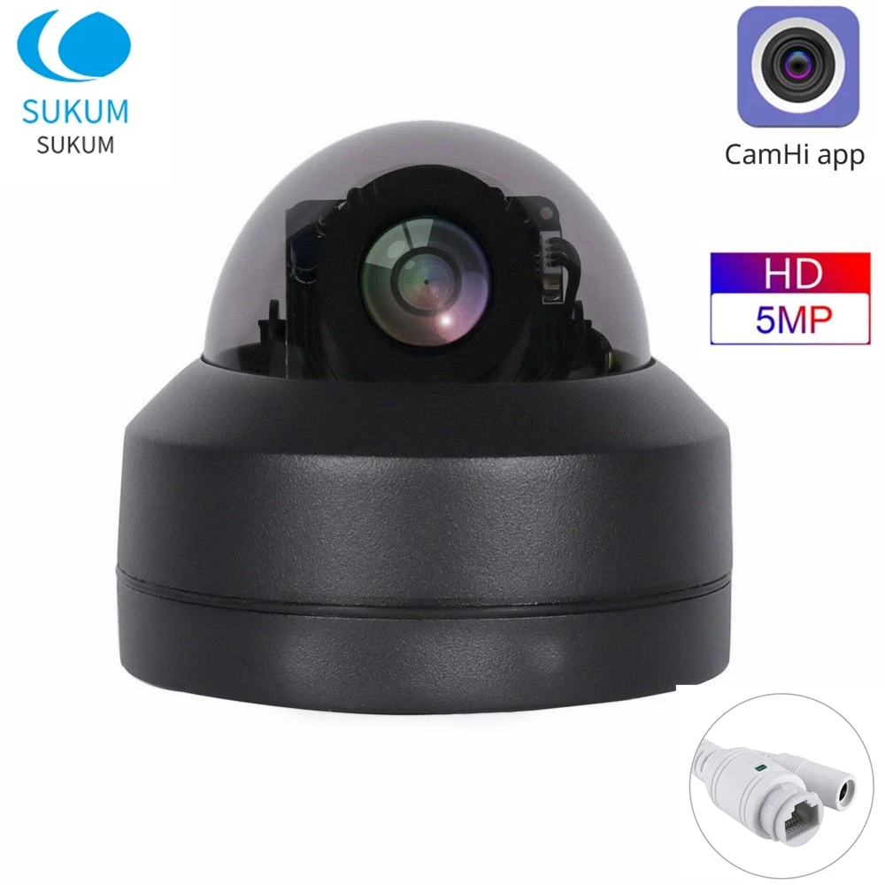 

5MP MINI PTZ IP Camera Outdoor CamHi APP 2.8-12mm Lens 4x Optical Zoom Waterproof Speed Dome Security CCTV Camera