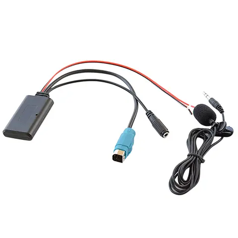 자동차 라디오 KCE-237B AUX 입력 교체, 3.5mm 오디오 MP3 블루투스 5.0 마이크 어댑터 알파인용