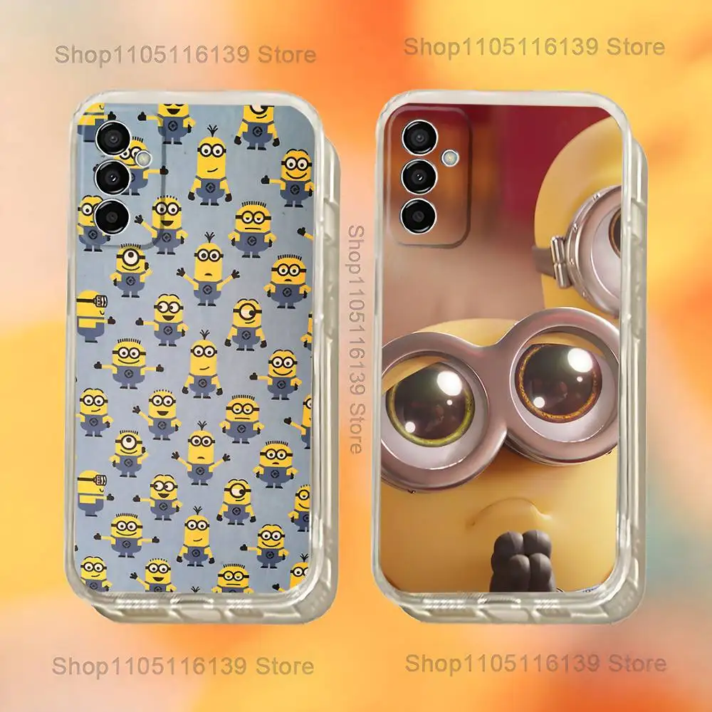 

C-Cute M-Minions Phone Case For Samsung S24,30,21,22,23,20 FE,lite,PIus,Ultra,5G,Note,9,10 Transparent Cover
