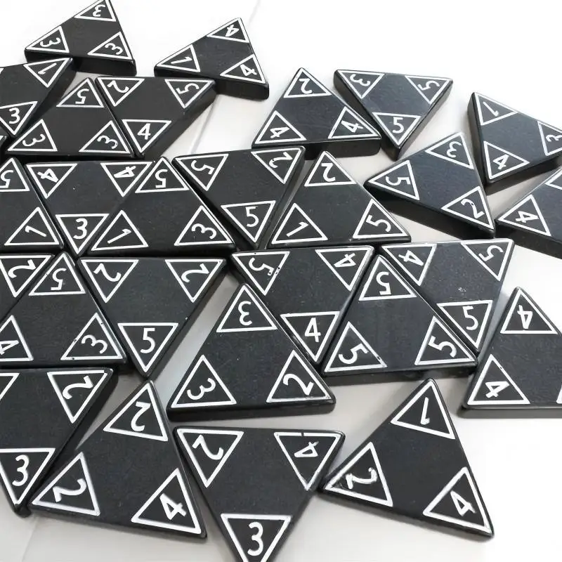 56Pcs Triangular Domino Game Set - Premium Melamine with Digital Cards. Casual Puzzle Toy for Family Entertainment. view 5