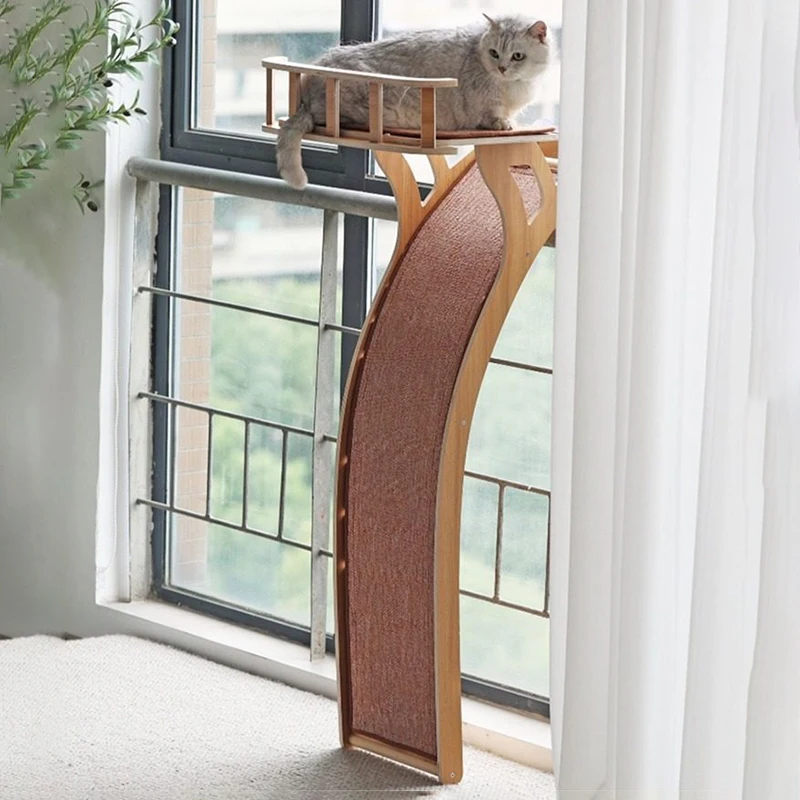 

Integrated Cat Climbing Frame Cat Jumping Platform Suction Cup Cats Scratching Post Tower Indoor Tree Pet Supplies Accessories