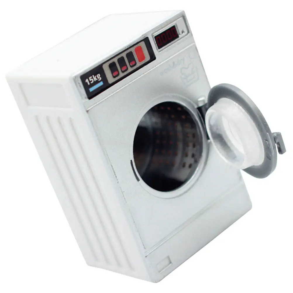 

Mini Washing Machine Dollhouse Plastic Miniature Furniture Realistic Home Decor Accessories Mini House Washing Machine Ornament