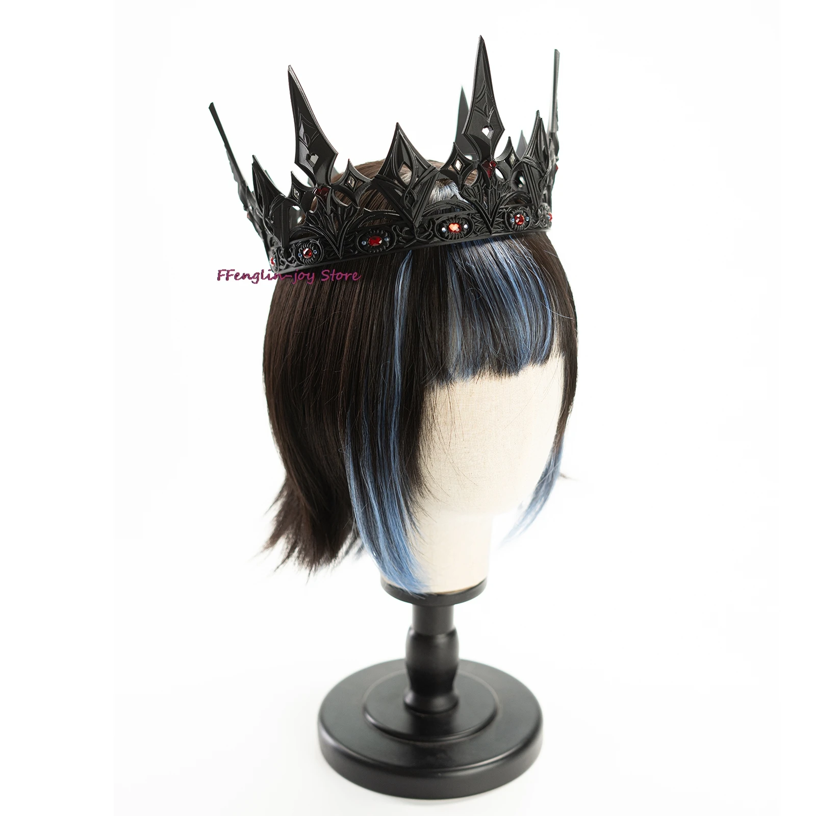 ALove And Deepspace Xavier Cosplay King of Darknight الزي الدعامة تاج Moonfall Lightbringer تاج شعر مستعار رجالي اكسسوارات #4