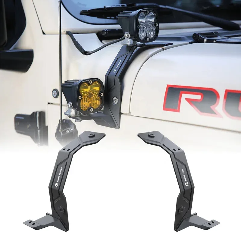 

Factory Hot Selling Aluminum Light Mount Brackets Dual A-ar Lamp Holder Windshield Light Mount for Wrangler 18-22 JL Gladiator