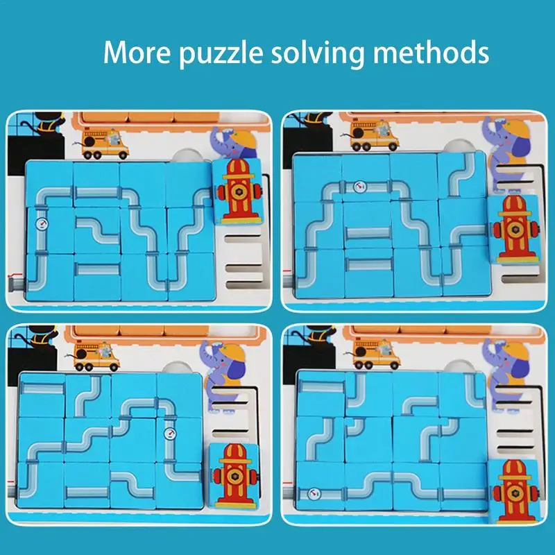 Slide Puzzle Game Firefighters Put Out The Fire Intelligence And Early Education Travel Toy Logic Game For Kids Boys Girls