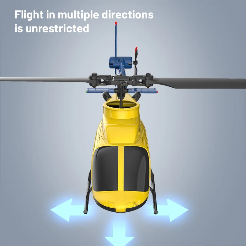 Professionale 6G Modalità Ailerless Flusso Ottico Elicottero di Controllo Remoto 4CH Una Chiave Decollo Hover 3 Velocità di Marcia RC Elicottero Giocattolo