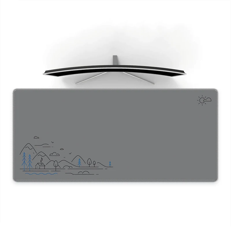

Simple Style Mouse Pad Grey Gaming Computer Mouse Pad Company Laptop Computer Design Game Accessories 900*400mm Desk Pad XL