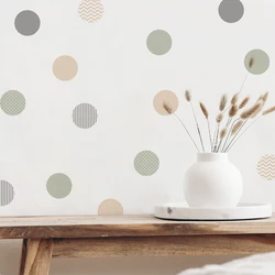 Creative Home Decor Wall Decals Self-Adhesive Bedroom Wall Stickers Waterproof Polka Dots Removable Bathroom Wallpaper