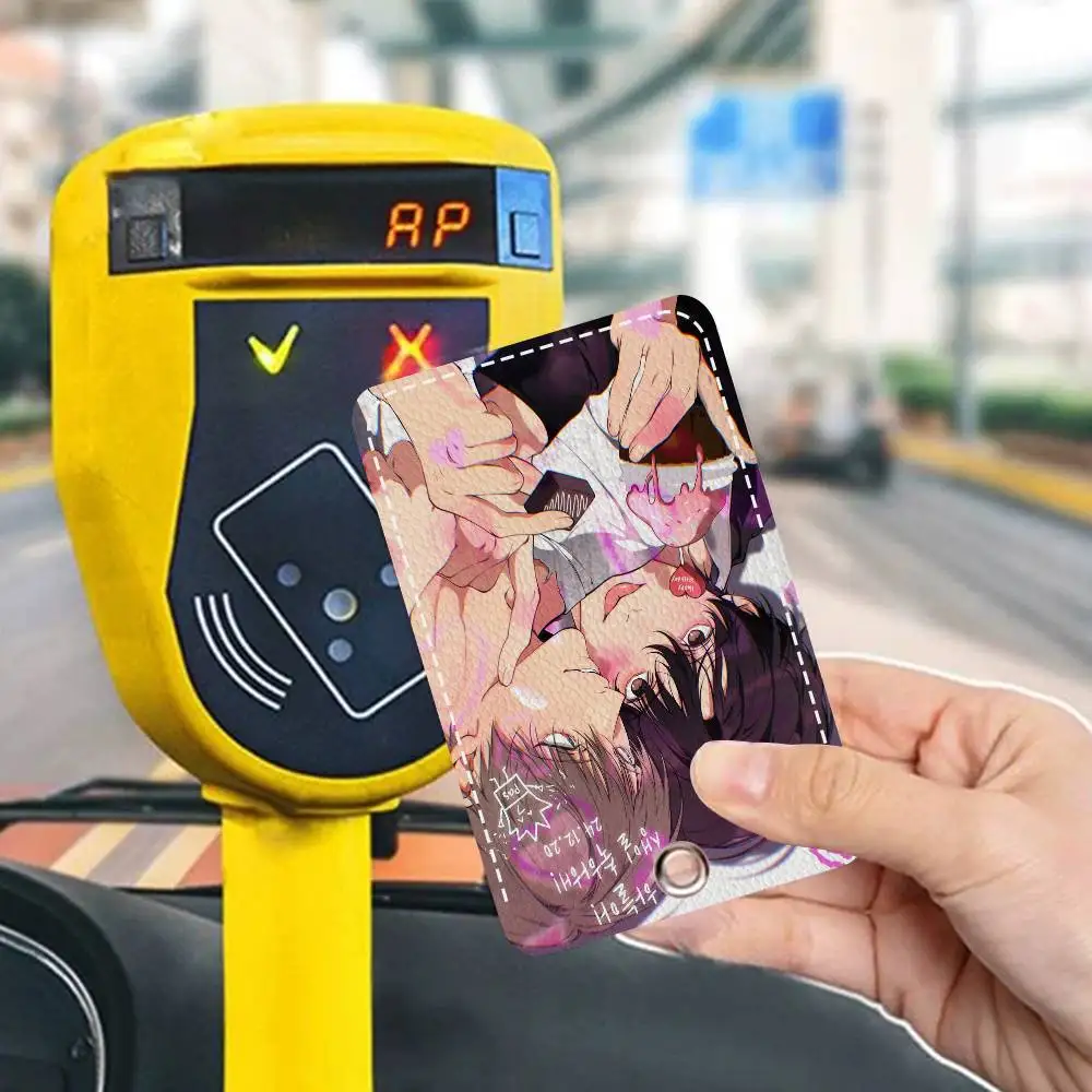 حامل بطاقات سلسلة المفاتيح المستطيل من Anime Lost In The Cloud، حامل بطاقة الائتمان شارة، حامل بطاقة هوية الطالب، غطاء بطاقات الحافلة