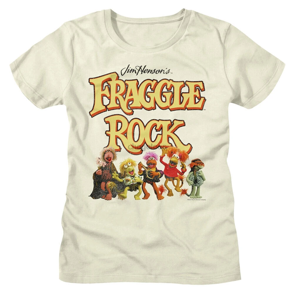 Fraggle Rock Jim Henson 80's Cartoon Logo & Dancing Fraggle's Women's T Shirt