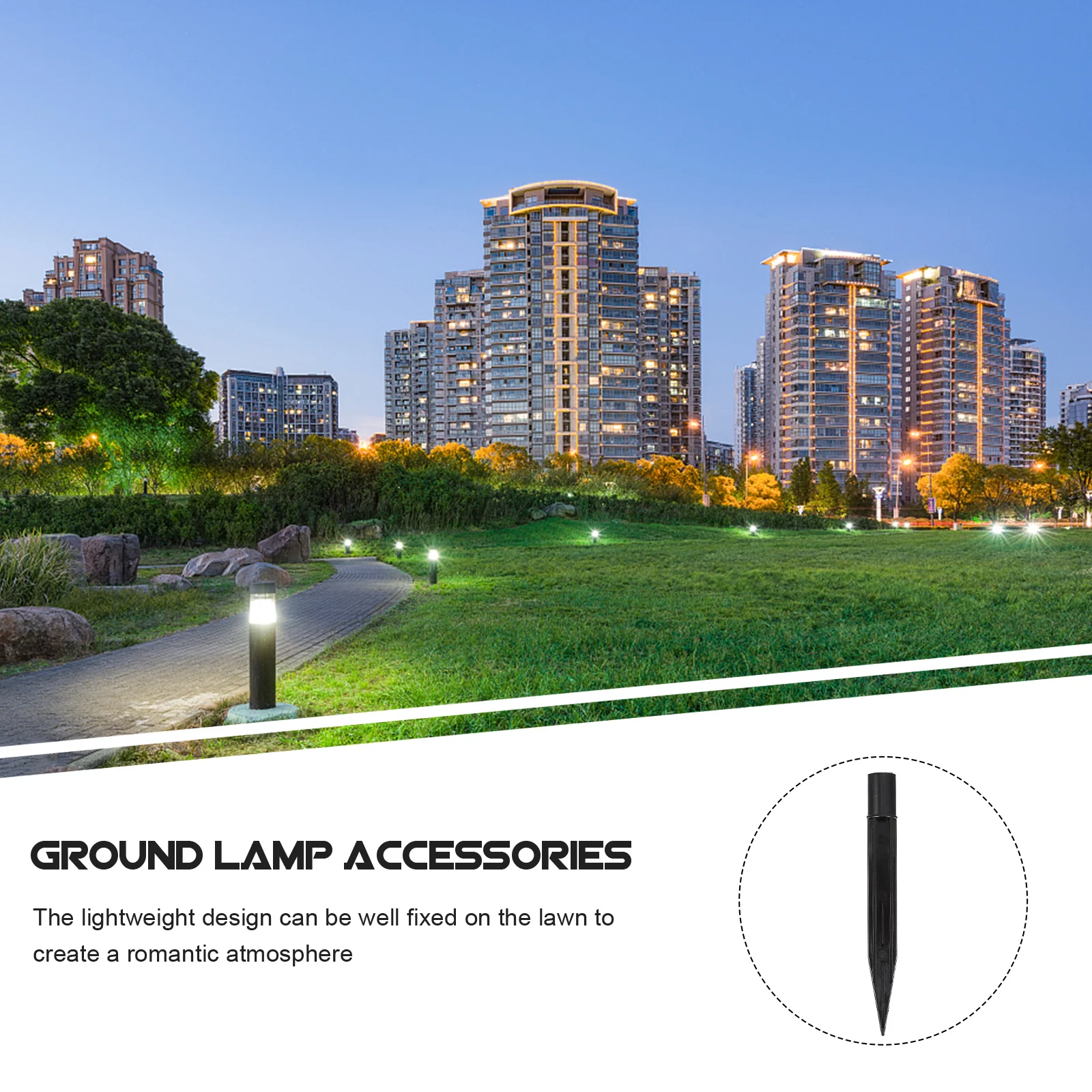 

20 шт., пластиковый, устойчивый к ржавчине, ландшафтное освещение, газонная лампа, кол для сада, уличное светодиодное украшение