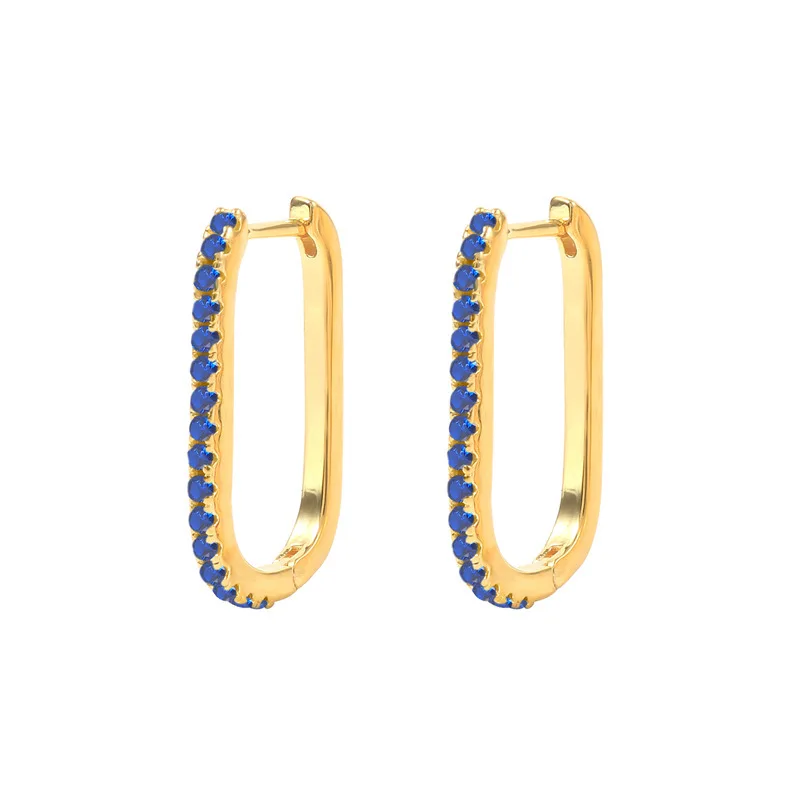 Women's 2PCS Stainless Steel Square Huggie Hoop Earrings