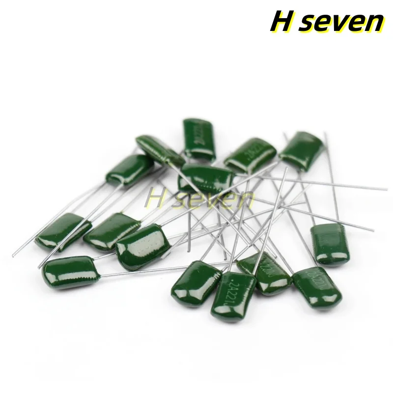 50pcs Polyester film capacitor 100V 2A104J 2A103J 2A473J 2A472J 2A222J 2A223J 2A823J 2A562J